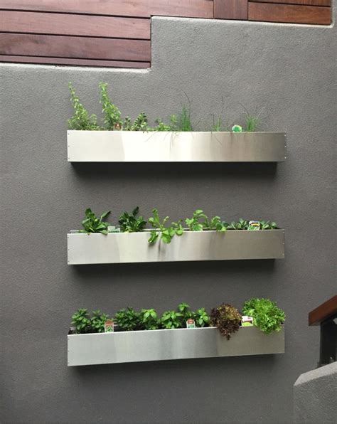 stainless steel flower box|stainless steel wall planters.